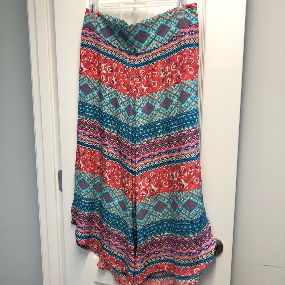 Silk flowy pants